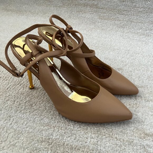 Guess Strappy Pointed Toe Heels Shoes 8.5 - Picture 4 of 12